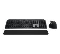 MX Keys S Combo for Mac, clavier et souris sans fil, repose-poignets, clavier retroeclaire, defilement rapide, Bluetooth USB-C