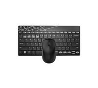 Ensemble Clavier/Souris 8000M 18132 Sans Fil Bluetooth USB Avec Connexion Multimode Noir Gris