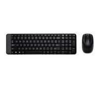Logitech MK220 Combo Clavier et Souris Sans Fil pour Windows, Clavier Anglais QWERTY - Noir
