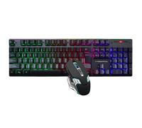 Ensemble clavier souris - LUNAVO - TD® - Sans fil 2.4G - 104 clés - Noir