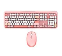 Mobility Lab - ML313894 - Combo Clavier + Souris sans fil Pure Color - FR AZERTY, Touches plates et sensibles, Design Compact, Raccourcis, Pavé numérique, Compatibilité Windows - Rose