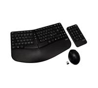 Ensemble clavier souris pavé numérique sans fil ergonomique V7 - Noir - Italien - Windows 8 / 10 - 1600 dpi