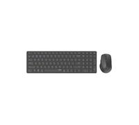 Ensemble clavier souris - RAPOO - 9700M - Sans fil - AZERTY - Ultra-slim - Noir