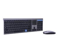 Bluestork Pack clavier et souris sans fil Grapheme V3 - AZERTY, rechargeable, 110H, 3200 DPI, Gris