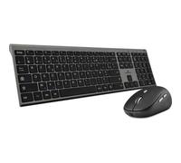 Ensemble clavier souris sans fil BLUESTORK PACK-WL-PC-BK Rechargeable silencieux Nano USB Noir clavier AZERTY