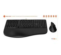 The Mobility Lab Combo clavier & souris sans fil Ergo C30W AZERTY, repose-poignets, DPI réglables