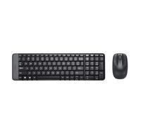 Ensemble Clavier Souris - Sans fil - Logitech - MK220 - AZERTY - Noir