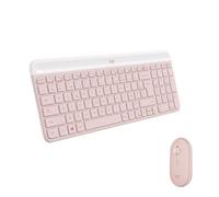 Ensemble Clavier Souris - Sans fil - Logitech - MK470 Slim - Silencieux - AZERTY - Rose
