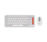 Ensemble Clavier Souris - Sans fil - Logitech - Pop Icon - AZERTY - Blanc