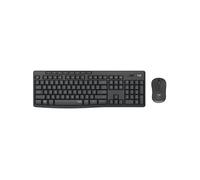 LOGITECH - Ensemble Clavier + Souris sans fil et Silencieux MK295 - AZERTY - Noir