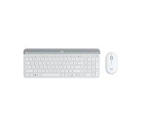Logitech MK470 Slim Combo Clavier et Souris sans Fil Compacte, Ultra Silencieux, 2,4 GHz USB, Plug n' Play, pour Windows - Blanc