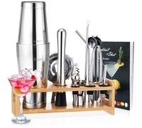 Ensemble cocktail Boston Shaker - SIGHTMARK - 16 pièces - 600/450 ml - Acier inoxydable - Double jigger