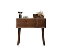 Ensemble coiffeuse en bois avec tiroir et tabouret - Petit design simple pour chambre à coucher - Station de maquillage parfaite