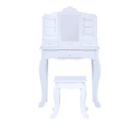 Fantasy Fields Coiffeuse Enfant Table de Maquillage avec Miroir et Tabouret Blanche TD-13366D