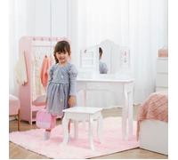 Ensemble coiffeuse et chaise enfant, Teamson Kids, blanc, 62 X 30 X 100