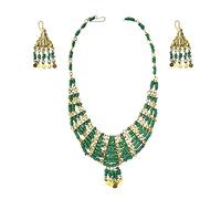 Ensemble collier égyptien et boucles d'oreilles assorties - Bijoux de l'Égypte ancienne en argile du Nil et teintures végétales fabriqués à la main par des artisans, standard, Boue, Pas de gemme