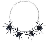 Ensemble collier et boucles d'oreilles avec araignées en PVC