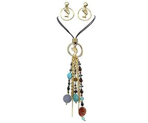 Ensemble Collier et Boucles d'oreilles Cléopâtre