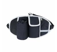 Ensemble collier pour chien et chat - Ceinture de traction - Mains libres - Laisse élastique - Harnais pour chien - Sac banane noir