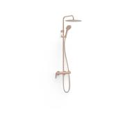 Ensemble colonne de douche mitigeur mural Or Rose Mat 24K - TRES 28119101OPM