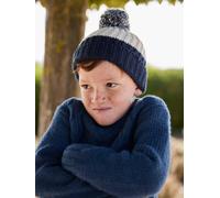 Ensemble colorblock bonnet + snood + gants garçon bleu nuit 4/6A