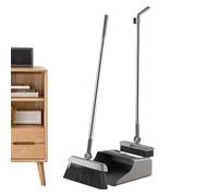 Ensemble Combiné Balai Et Pelle À Poussière - 3 Pièces, Outil De Nettoyage Par Balayage Antirouille, Kit De Plumeau Sur Pied, Brosse À Long Manche | Grattoir D'intérieur Ďe Chambre, Épurateur Manuel Đ