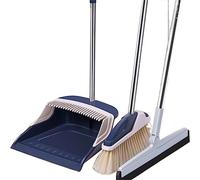 Ensemble combiné balai et pelle à poussière, outils de nettoyage, fouet poils souples, raclette, balayeuse for salle bain