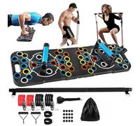 Ensemble combiné d’équipement de fitness pour la poitrine et les muscles abdominaux d’entraînement familial pour roues de santé abdominale (ensemble de bâtons de Pilates 54 trous)