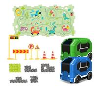 Ensemble Combiné De Casse-Tête Et De Circuit Set De De Voiture Sur Rails