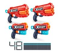 Ensemble combiné de Lanceur de fléchettes en Mousse XSHOT Excel Double Kickback Double Reflex 6 (48 fléchettes 3 canettes) par ZURU