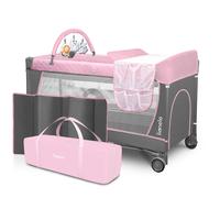 Ensemble combiné de lit de voyage 4 en 1 lit avec écurie coussin à langer arc...