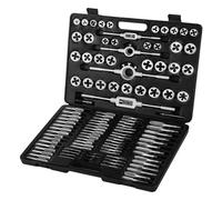 Ensemble combiné de tarauds et filières, outils métriques en acier tungstène avec boîtier métrique, 110 pièces,Haut professionnalisme