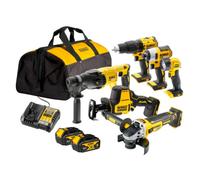 Ensemble combiné Dewalt 18 V 6 pièces dans un sac 2 x 4,0 Ah DCK607M2