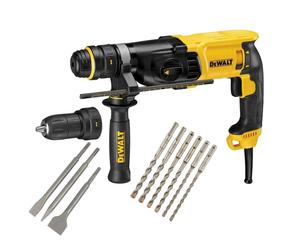 Ensemble combiné marteau perforateur + burin et perceuse Dewalt SDS Plus 2 kg D25134KP