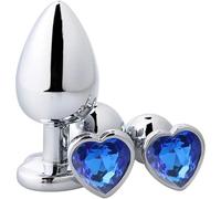 Ensemble Compact Portable En Acier Inoxydable Lisse Et Brillant Avec Pierre Précieuse En Forme De Cœur Attirante, Cadeau Pour Couple - Y2 (Violet Clair)