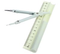 Ensemble Compas, Stylo et Règle de Dessin Multifonction pour Étudiants | Plastique et Métal, Format Compact Portable, Précision Élevée, Vert, Fournitures de Mathématiques pour École