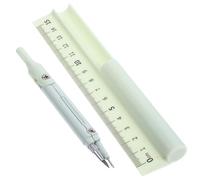 Ensemble Compas Stylo Règle en Métal et Plastique Vert | Mesures Précises, Kit Portable Tout-en-un, Usage Scolaire et Dessin Technique, pour Étudiants et Pros