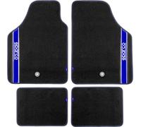 Ensemble Complet 03763 Tapis Universels Moquette Auto Bleu Quatre Pièces SPARCO