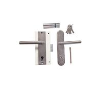 Ensemble Complet 2 / pr Porte en REMPLACEMENT FICHET :Serrure MOTTURA + Cylindre 30 x 85 / 5 Clés+ Poignées sans soucis BLINDEES -