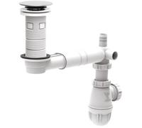 Tube TBXP complet Valentin pour vasque blanc/chromé 65mm