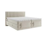 Ensemble complet boxspring tête de lit coutures verticales + sommiers relaxation électrique + matelas + surmatelas - 2 x 80 x 200 cm