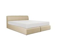 Ensemble complet boxspring tête de lit + sommier avec leds + matelas - 160 x 200 cm - Tissu - Beige - OTARU de YSMEE