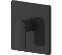 Ensemble complet Bravat Milano pour robinetterie de douche 3564069, mitigeur encastré monocommande, noir mat