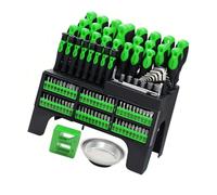 Ensemble complet d ' outils de tournevis de 118 pièces comprenant des têtes magnétiques, une poignée ergonomique et un étui portable pour les amateurs de bricolage