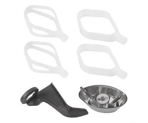 Ensemble complet d'accessoires de mixage comprenant des pagaies à gâteau, des batteurs à biscuits, un fouet en métal et une rallonge de crochet pétrisseur, compatible avec Bosch Plus Classic Nutrimill