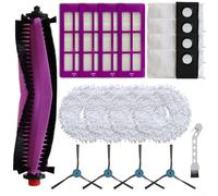 Ensemble complet d'accessoires pour aspirateur robot Eureka J15 Pro Ultra, avec brosse principale, brosses latérales, filtres HEPA et sacs jetables (A)