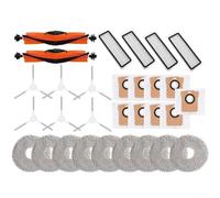 Ensemble complet d'accessoires pour Xiaomi pour MIJIA B116X20 Améliorez le nettoyage. Kit d'aspirateurs robots Brosse principale, filtres HEPA, lingettes, sacs à poussière, brosses latérales (lot de 2