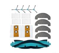 Ensemble complet d'aspirateurs robots pour Q8 Max/MOVA E20 Plus/MONSGA MS1 Max/LIECTROUX M70 Pro avec filtre HEPA, brosses principales et latérales, sacs à poussière, chiffons serpillères, 17 pièces