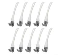 Ensemble complet de 10 brosses pour barbecue et poêle avec construction et têtes inclinées pour atteindre les coins et enlever les taches tenaces sur plusieurs surfaces