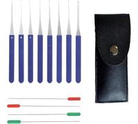 Ensemble complet de 12 extracteurs de clé et de robinet en acier inoxydable avec étui de rangement pour enlever les clés coincées et réparer les serrures dans diverses applications